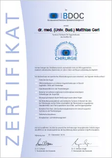 dr. med. (Univ. Bud.) Matthias Gerl - Oculoplastisch