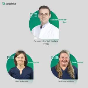 Standortleitender Arzt: Dr. med. Dominik Leclaire (FEBO) Praxisleitung: Waltraud Robben Nina Bussmann