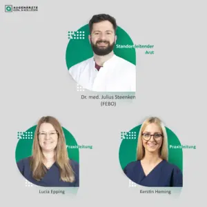 Standortleitender Arzt: Dr. med. Julius Steenken Praxisleitung: Lucia Epping,  Kerstin Heming