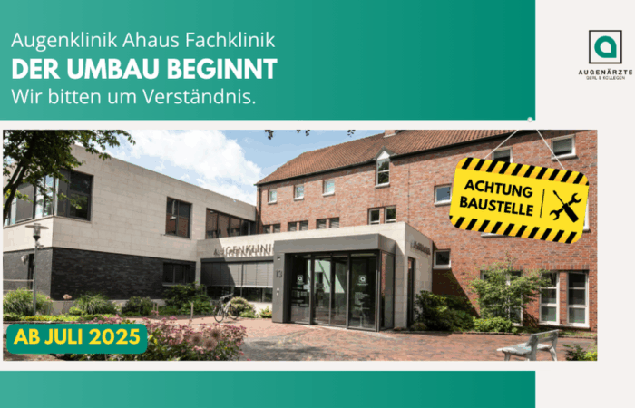 Aktuelles Beitragsbilder 2 - Wichtige Informationen | Umbauarbeiten in der Augenklinik Ahaus Fachklinik beginnen ab 1. Juli - Augenärzte Gerl & Kollegen