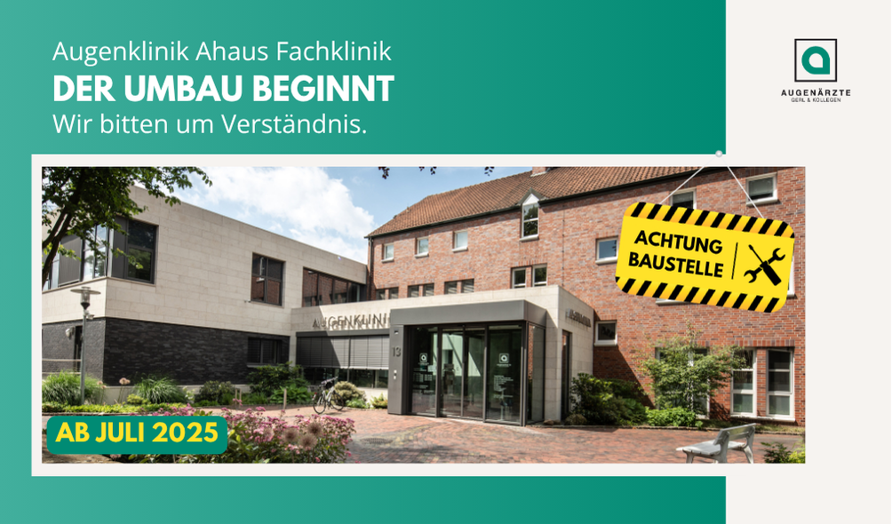 Aktuelles Beitragsbilder 2 - Wichtige Informationen | Umbauarbeiten in der Augenklinik Ahaus Fachklinik beginnen ab 1. Juli - Augenärzte Gerl & Kollegen