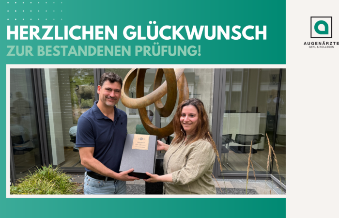 Aktuelles Beitragsbilder - Herzlichen Glückwünsch zur bestandenen Facharztprüfung! - Augenärzte Gerl & Kollegen