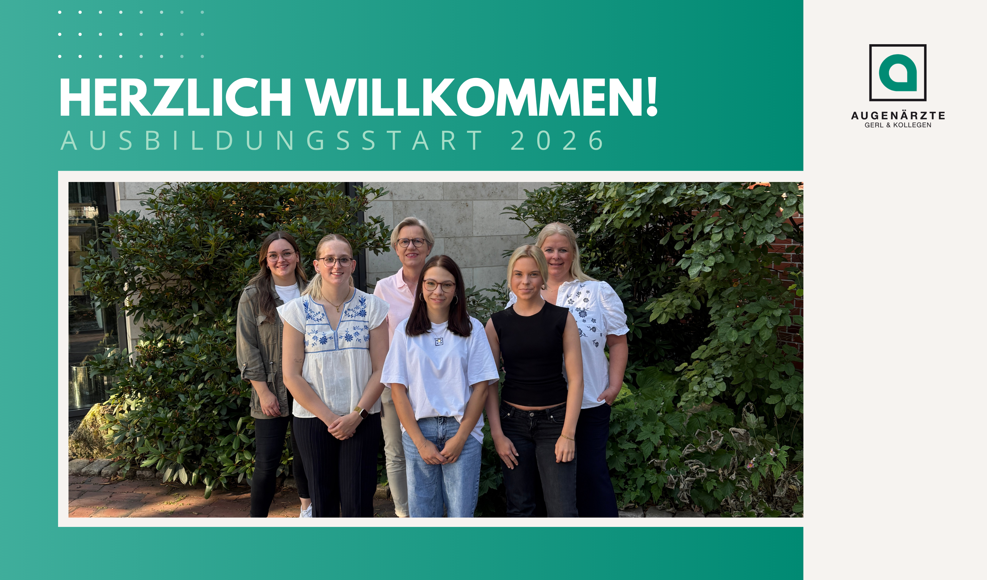 Ausbildung 2026 - Ausbildungsstart 2026 | Herzlich Willkommen! - Augenärzte Gerl & Kollegen