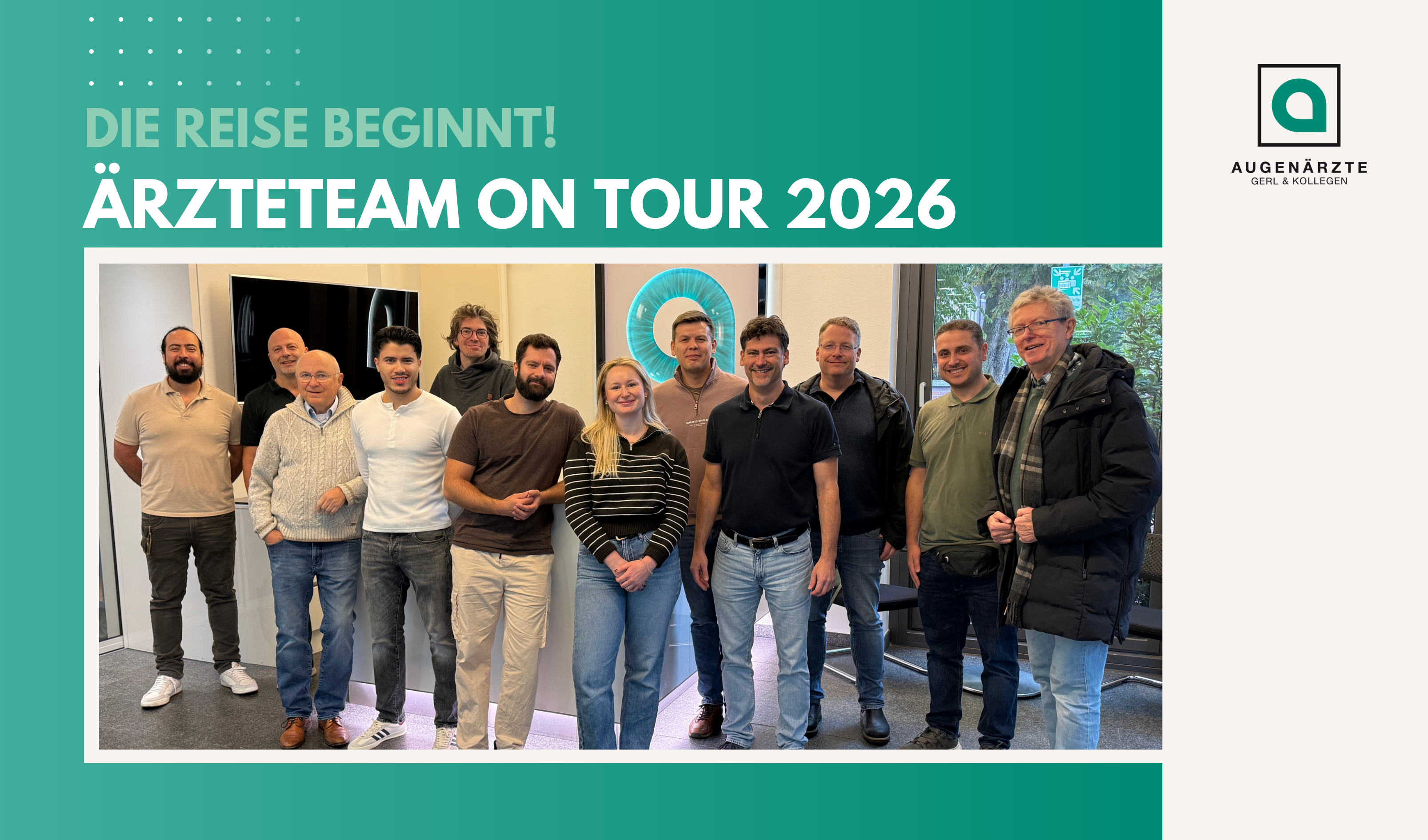 Aerzteteam Reise beginnt - Die Reise beginnt! | Ärzteteam on Tour 2026 - Augenärzte Gerl & Kollegen