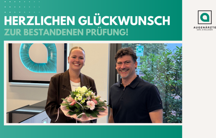 Aktuelles Melina - Herzlichen Glückwunsch zur bestandenen Prüfung! - Augenärzte Gerl & Kollegen