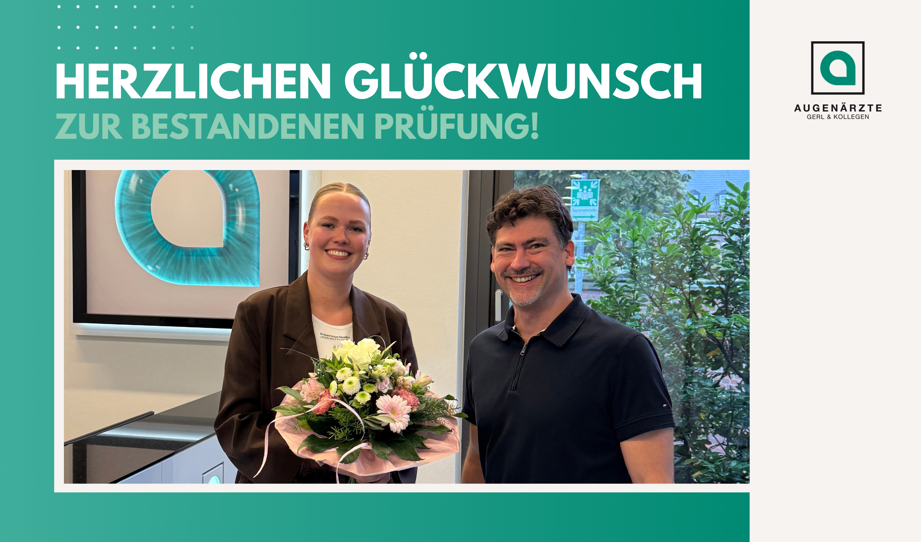 Aktuelles Melina - Herzlichen Glückwunsch zur bestandenen Prüfung! - Augenärzte Gerl & Kollegen